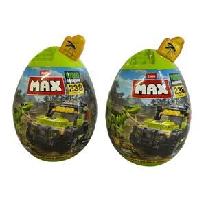 MAX Dino Adventure 238pc Brick Set Dinosaur Raptor Force Dinosaur Egg Lot of 2